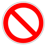 Prohibition Sign 150x150